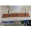 Image 6 : Metal Flour Bin with Coat Rack, 25" Tall x 17" Diameter