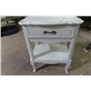 Image 1 : Painted 1 Drawer Nightstand, 27" x 15" x 20"