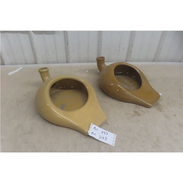 Two Stoneware Chamber Pots