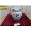 Image 1 : Porcelain Floral Two-Handled Urn, 12"