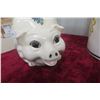 Image 3 : Large Piggy Bank with Porcelain Cream Can Umbrella Stand, 18" Tall