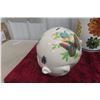 Image 4 : Large Piggy Bank with Porcelain Cream Can Umbrella Stand, 18" Tall