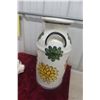 Image 6 : Large Piggy Bank with Porcelain Cream Can Umbrella Stand, 18" Tall