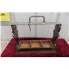 Image 2 : Locking Decanter Case with Key, No Bottle, and Two Wrought Iron Wine Bottle Holders