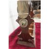 Image 3 : Locking Decanter Case with Key, No Bottle, and Two Wrought Iron Wine Bottle Holders