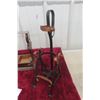 Image 7 : Locking Decanter Case with Key, No Bottle, and Two Wrought Iron Wine Bottle Holders