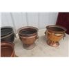 Image 5 : Six Copper Planters with Lion Head Handles, 9" Diameter
