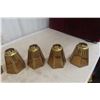 Image 6 : Stained Glass Lamp or Light Fixture Shade with Glass and Brass Parts