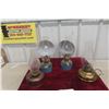 Image 1 : Group Of Antique Oil Lamps And Brass Kerosene Lantern