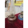 Image 4 : Group Of Antique Oil Lamps And Brass Kerosene Lantern