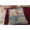 Image 3 : Four Decorative Cushions Including Two Cat Motifs and Two Floral