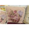 Image 4 : Four Decorative Cushions Including Two Cat Motifs and Two Floral