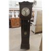 Image 1 : Antique German Cased Art Deco Grandfather Clock, 74" x 15 1/2" x 8 1/2"