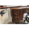 Image 8 : Antique Victorian-Era Treadle Sewing Machine With Ornate Wooden Cabinet
