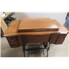 Image 9 : Antique Victorian-Era Treadle Sewing Machine With Ornate Wooden Cabinet