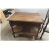 Image 2 : End Table, 24" x 27" x 21", with Stand and Drawer, Needs Repair