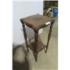 Image 2 : Walnut Two-Tier Stand, 33" x 15" x 15"