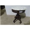 Image 2 : Round Marble-Top Stand, 18" High, 14" Diameter