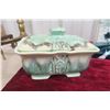 Image 5 : Porcelain Mantel Clock, Candelier, Covered Dish