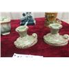 Image 8 : Porcelain Mantel Clock, Candelier, Covered Dish