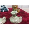 Image 9 : Porcelain Mantel Clock, Candelier, Covered Dish
