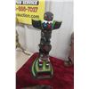 Image 3 : Decorative Collectibles Lot – Totem Decanter, Buffalo Figures, Glass Horse Book Ends, Frame