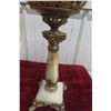 Image 10 : Victorian Art Nouveau Banquet Oil Lamp, 26" Tall