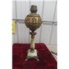 Image 1 : Victorian Art Nouveau Banquet Oil Lamp, 26" Tall