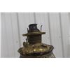 Image 3 : Antique Brass Victorian Floor Oil Lamp, Adjustable Height, No Glass