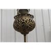 Image 4 : Antique Brass Victorian Floor Oil Lamp, Adjustable Height, No Glass