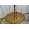 Image 5 : Antique Brass Victorian Floor Oil Lamp, Adjustable Height, No Glass