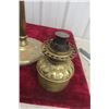 Image 7 : Antique Brass Victorian Floor Oil Lamp, Adjustable Height, No Glass