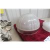 Image 2 : Pair of Vintage Milk Glass Light Shades – 12" and 9½" Diameter