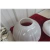 Image 3 : Pair of Vintage Milk Glass Light Shades – 12" and 9½" Diameter