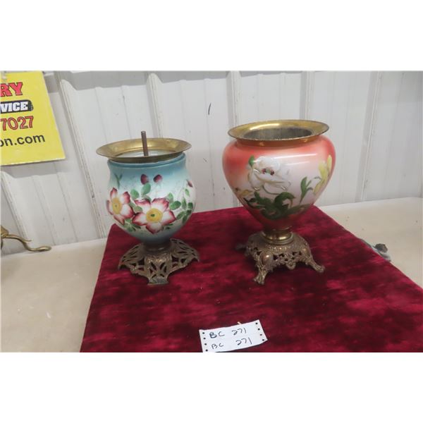 Etched Glass Lamp Part, Suitable for Use as Vase