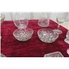 Image 6 : Cream and Sugar Set with Decanter and Bowls, Cut and Etched Glass