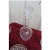 Image 8 : Cream and Sugar Set with Decanter and Bowls, Cut and Etched Glass