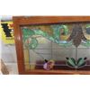 Image 2 : Stained Glass Window With Multicolor Panels, Approx. 40" x 21"