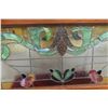 Image 3 : Stained Glass Window With Multicolor Panels, Approx. 40" x 21"