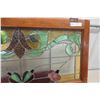 Image 4 : Stained Glass Window With Multicolor Panels, Approx. 40" x 21"