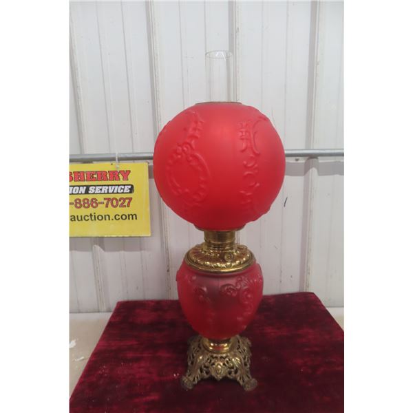 Gone With The Wind Style Red Satin Aladdin Lamp