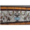 Image 4 : Stained Glass Window With Multicolor Panels, Approx. 18" x 46"