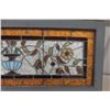 Image 5 : Stained Glass Window With Multicolor Panels, Approx. 18" x 46"