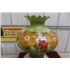 Image 2 : Hand-Painted Victorian-Style Parlor Table Top Hurricane Lamp