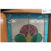 Image 3 : Stained Glass Window With Multicolor Panels, Approx. 14" x 19"