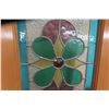 Image 4 : Stained Glass Window With Multicolor Panels, Approx. 14" x 19"
