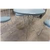 Image 2 : Bistro Table With Four Iron Chairs, Table Approx. 29" High And 26" Across