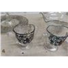 Image 7 : Glass w/ Silver Inlay, Trays, Bowls, Candelier, and More