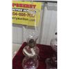 Image 11 : Bullseye Colared Coal Lamp and 2 Finger Lamps - All w/ Chimneys
