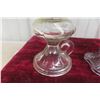 Image 12 : Bullseye Colared Coal Lamp and 2 Finger Lamps - All w/ Chimneys